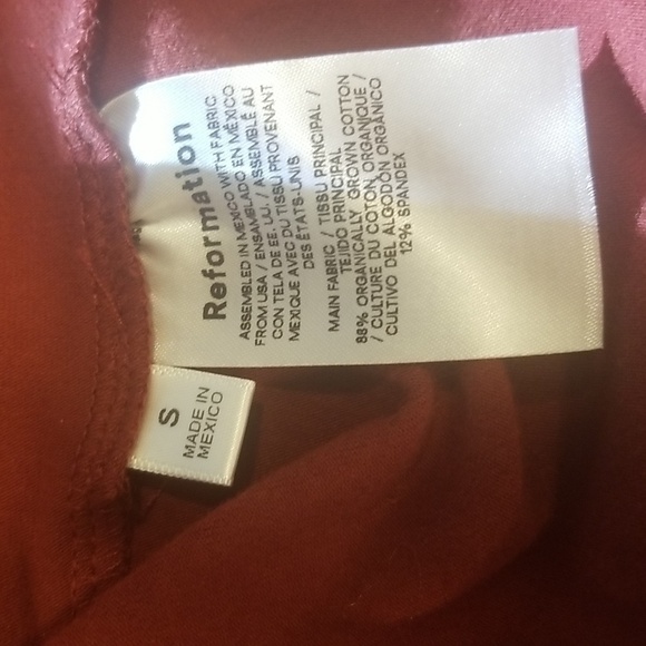 💕REFORMATION💕 Tyra Knit Dress ~ Chianti Small S NWT - Picture 14 of 15